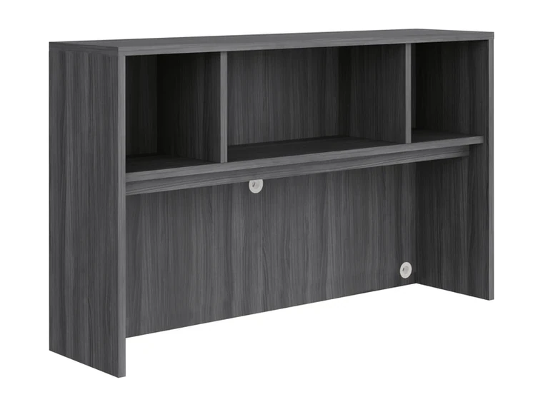 Grey Hutch – Hutch with doors for desks and credenzas.