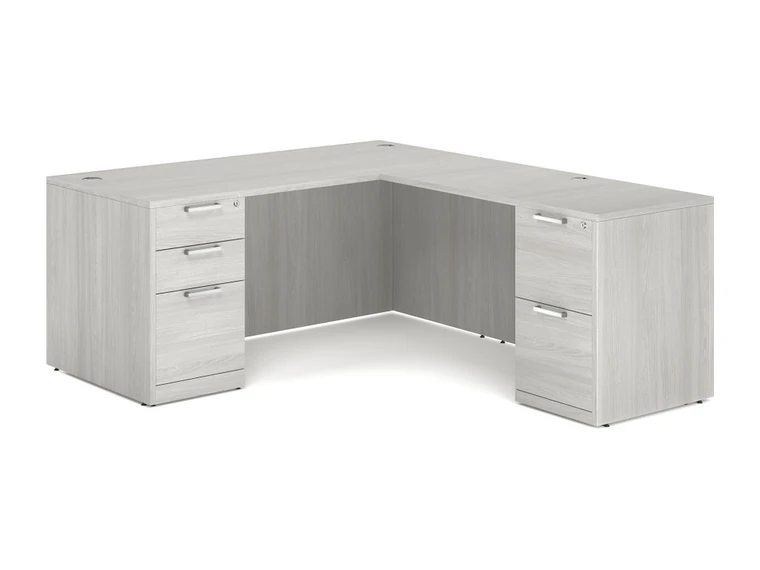 White L-Desk – L-shaped desk in a clean white finish.