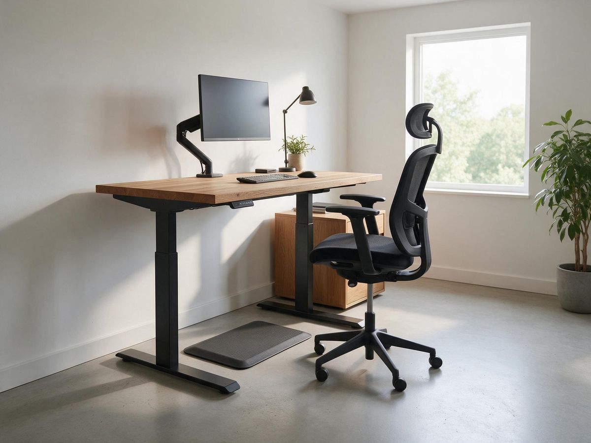 Standing Desk – A desk that goes up and down, so you can sit or stand.