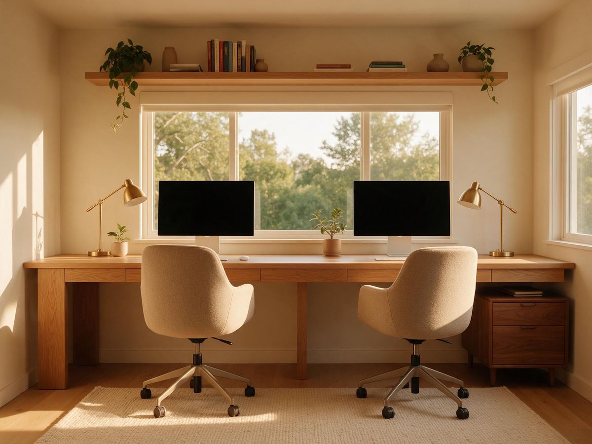 Office for Two – Two work spots side by side in one room.