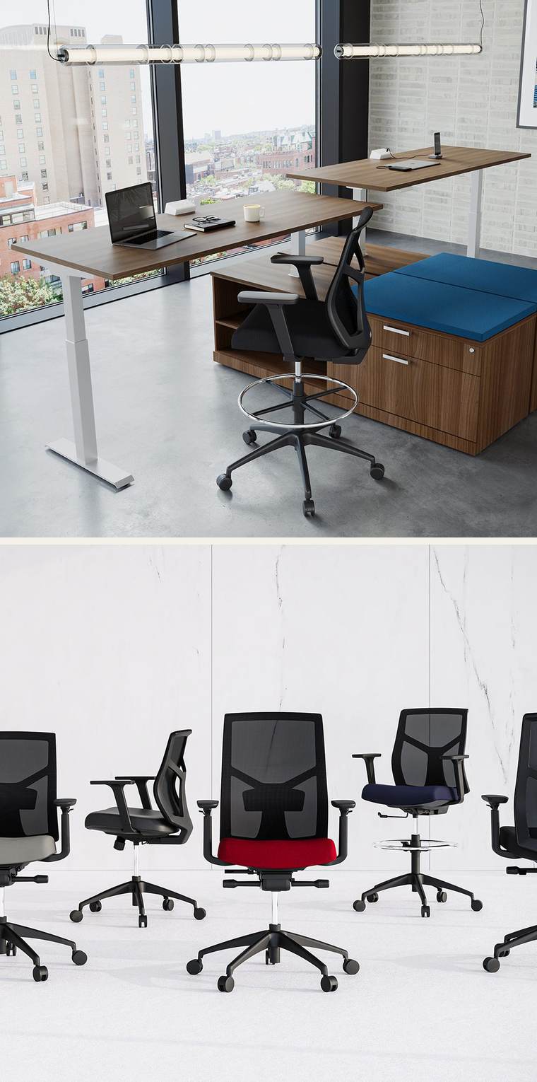 Sit-Stand Workstation – Height adjustable workstation.