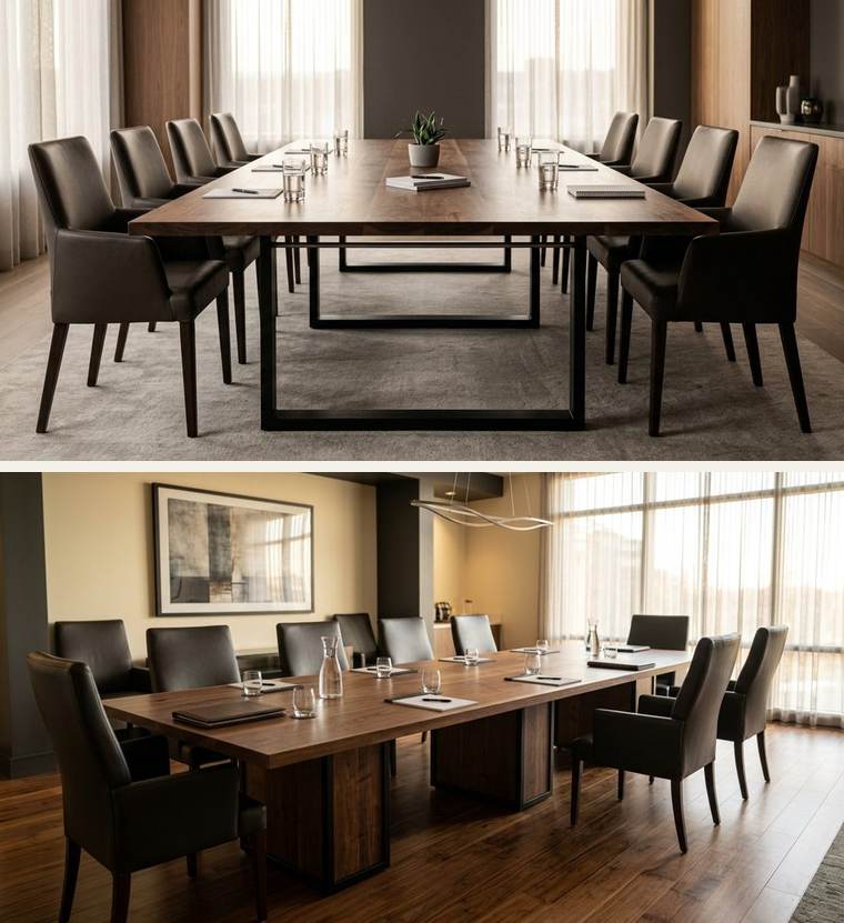 Extra-Long Conference Table – Long table with seating for many.