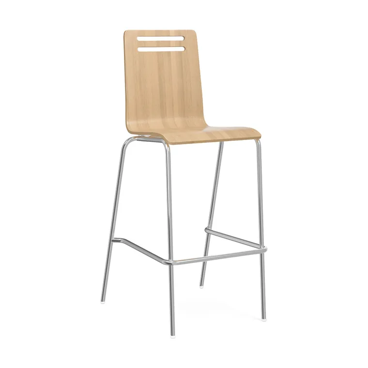 Wood Bar Stool – Bentwood stool at bar height.