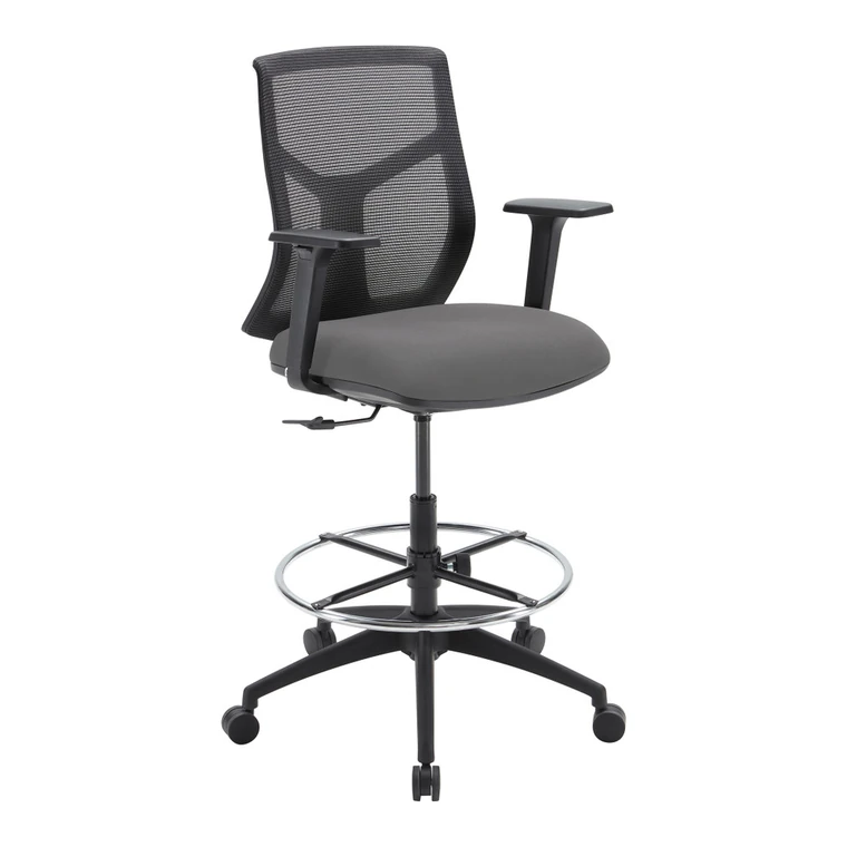 Mesh Drafting Chair – Tall mesh chair with foot ring.